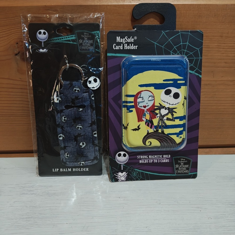 Disney Nightmare Before Christmas MagSafe Card Holder & Lip Balm Holder‎ Combo